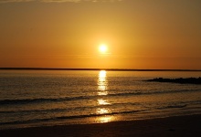 Ein wunderschöner Sonnenuntergang am ersten Abend