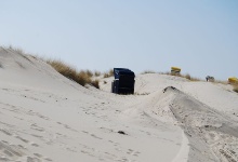 Ein einsamer Strandkorb