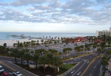 Blick vom Hotel zum Strand...