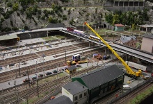 Ein Bahnhof in der Schweiz