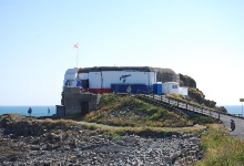 Die Fischfarm im alten Bunker von L'Etaq