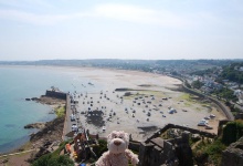 Ich bin oben auf Mont Orgueil Castle!