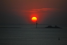 Sonnenuntergang in Bremerhaven