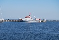 Der Rettungskreuzer wartet um anderen zu helfen