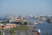 Ein sonniger Morgen in Bremerhaven