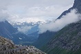 Der Blick nach Åndalsnes, in der Ferne die AIDAluna