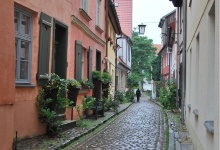 Eine kleine Gasse in Stralsund