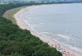 Blick vom Südperd zum Nordperd. Mit schönem, langen Sandstrand