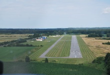 Und schon wieder beim Landeanflug