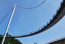 Die tolle Fußgängerbrücke im Hafen