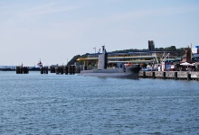 Ein altes Uboot gibt es in Sassnitz auch