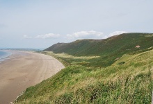 Der Stand in der Nähe von Worms Head