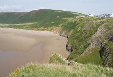 Der Stand in der Nähe von Worms Head