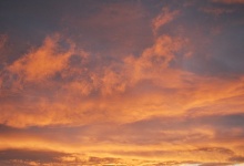 Der Abendhimmel über Aberystwyth