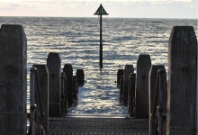 Am Strand von Aberystwyth