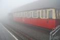 Unser Wagen, oben im Nebel