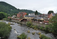 Der Bahnhof von Llangollen, da fahren wir morgen mit dem Zug